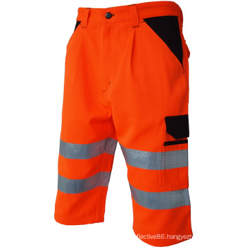 High visibility reflective tape short pants with pockets